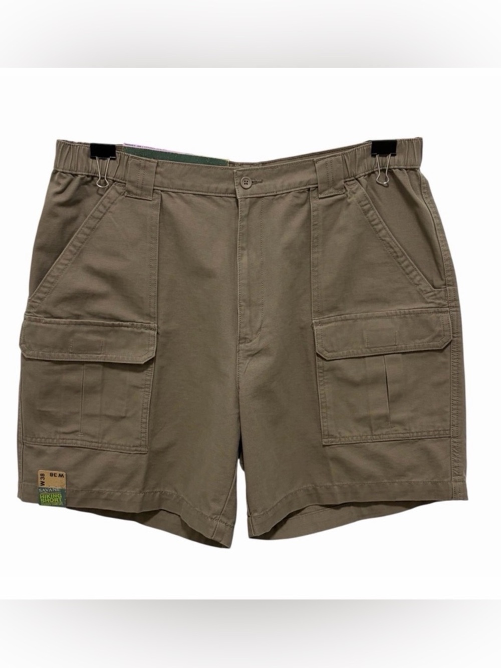 Savane Perry Ellis Tan Brown Hiking Cargo Shorts - NWT - Waist 38”